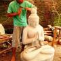 Buddha Lavasteen Hand carving