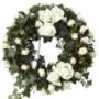 couronne mortuaire de la boutique fleurs mathy de wavre