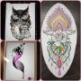 tatouage hibou horloge In'k