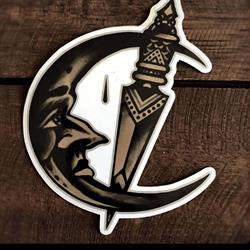 Dagger Moon Tattoo
