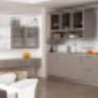 Cuisine avec le décor Cashmere Pearl dans le style Country