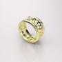Ring in 18 kt yellow, white or rose gold and in silver 925.
Ring top: 14 mm
Bottom ring: 12 mm
Thickness ring: 2 mm