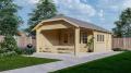 Tuinhuis-Blokhut-Wolfskap W4x3+3A 770 x 410 x 325cm (h)