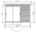 Tuinhuis-Blokhut Seda 3040 x 3040mm