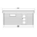 Tuinhuis-Blokhut garage modern (S8993) 3580 x 5380mm
