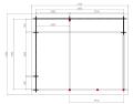 Tuinhuis-Blokhut-wolfskap WKS1 615 x 505 x 352 (nokhoogte)