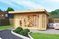 Tuinhuis-Blokhut Sussex 1 + Biffold deur 390 x 300 cm