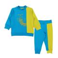 2-delig set blauw+neongeel